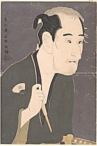 東洲斎写楽画 尾上松助の松下酒之進 『敵討乗合話』|Onoe Matsusuke I as Matsushita Mikinojō in the Play "Katakiuchi noriyaibanashi" by Tōshūsai Sharaku|Ueda Shikibuchi