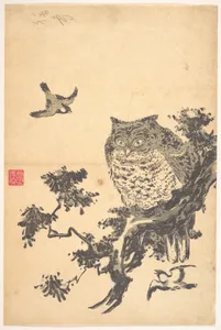 Owl and Two Swallows
