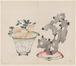 明　胡正言　《十竹齋書畫譜》　四開　木版畫|Page from the Ten Bamboo Studio Manual of Painting and Calligraphy