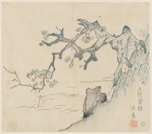 明 胡正言 《十竹齋書畫譜》 四開 木版畫|Page from the Ten Bamboo Studio Manual of Painting and Calligraphy