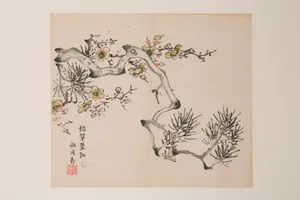 明　胡正言　《十竹齋書畫譜》　四開　木版畫|Page from the Ten Bamboo Studio Manual of Painting and Calligraphy