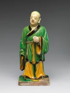 明弘治 三彩佛涅磐組像|Par nirvana (death and transcendence of the Buddha) and attendant arhats