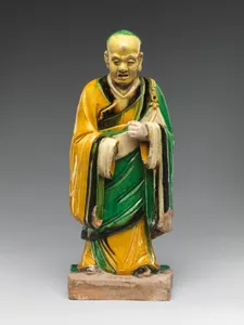 明弘治 三彩佛涅磐組像|Par nirvana (death and transcendence of the Buddha) and attendant arhats
