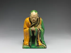 明弘治 三彩佛涅磐組像|Par nirvana (death and transcendence of the Buddha) and attendant arhats