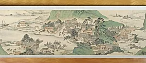 明/清 張宏 桃源勝概圖 卷|Peach Blossom Spring by Zhang Hong