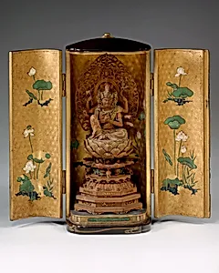 厨子入馬頭漢音坐像|Portable Shrine with Batō, Horse-Headed Kannon (Hayagriva Avalokiteshvara)