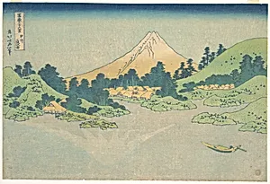 冨嶽三十六景　甲州三坂水面|Reflection in Lake at Misaka in Kai Province (Kōshū Misaka suimen), from the series Thirty-six Views of Mount Fuji (Fugaku sanjūrokkei) by Katsushika Hokusai