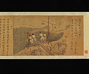 元 忽哥赤 和 佚名 耕稼圖 卷	|Rice Culture, or Sowing and Reaping by Unidentified artist
