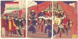 Saigo Ryusei Kubi jitsu ken|Presentation of the Head of Saigo to the Prince Arisogawa