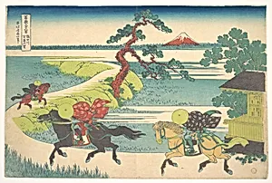 冨嶽三十六景　隅田川関屋の里|Sekiya Village on the Sumida River (Sumidagawa Sekiya no sato), from the series Thirty-six Views of Mount Fuji (Fugaku sanjūrokkei) by Katsushika Hokusai