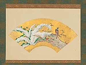 雪中芭蕉小禽図 (Setchū bashō shōkin zu)|Plantain and Bird in Snow by Kano Sōshū 狩野宗秀