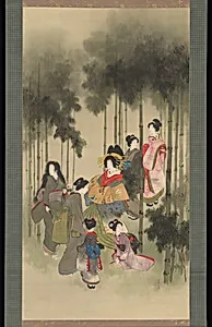 渡辺省亭筆 「七美人之図」|Seven Beauties of the Bamboo Grove 