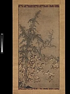 雪村周継筆　竹林七聖図|Seven Sages of the Bamboo Grove