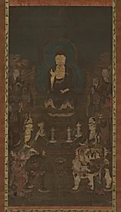 釈迦三尊十大弟子像|Shaka (Shakyamuni), the Historical Buddha, with Two Attendant Bodhisattvas and the Ten Great Disciples