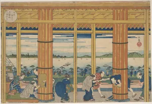 Shower-Shelter on the Shore of Tempozan Bay