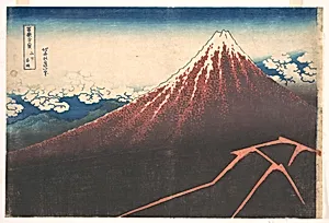 冨嶽三十六景　山下白雨|Storm below Mount Fuji (Sanka no haku u), from the series Thirty-six Views of Mount Fuji (Fugaku sanjūrokkei) by Katsushika Hokusai