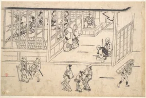 Street scene in the Yoshiwara