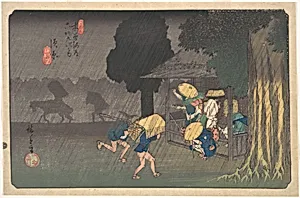 木曽海道六拾九次之内　須原|Suhara, from The Sixty-nine Stations of the Kisokaidō by Utagawa Hiroshige