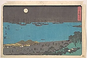 江戸名所　高輪月の景|Takanawa Tsuki no Kei by Utagawa Hiroshige