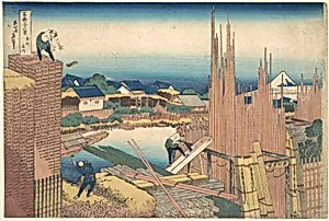 冨嶽三十六景　本所立川|Tatekawa in Honjō (Honjō Tatekawa), from the series Thirty-six Views of Mount Fuji (Fugaku sanjūrokkei) by Katsushika Hokusai