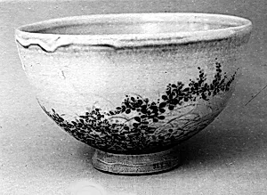 仁阿弥道八作　色絵秋草文茶碗|Tea Bowl with Autumn Grasses