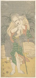 七代目片岡仁左衛門の安達が原のこつがいにん黒塚ばゝア|The Actor Kataoka Nizaemon VII as the Old Beggar Woman Kurozuka Babā at Adachigahara