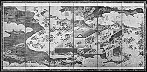 一の谷合戦図屏風|The Battle at Ichinotani, from The Tale of the Heike (Heike monogatari)