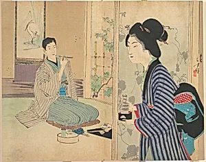 The Eel Master (Unagi danna), illustration from Bugei Kurabu (Literary Club)