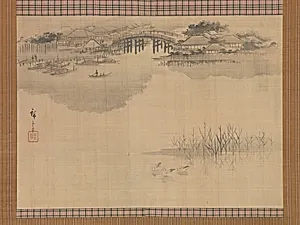 The Imado Bridge at the Foot of Mount Matsuchi