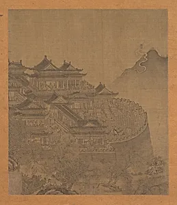 元 佚名 倣夏永 呂洞賓過岳陽樓 冊頁|明 佚名 呂洞賓過岳陽樓圖 冊頁|The Immortal Lü Dongbin Appearing over the Yueyang Pavilion by Unidentified artist