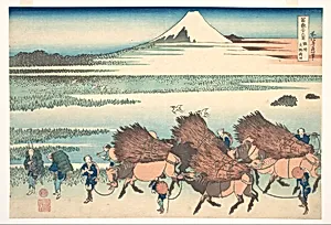 冨嶽三十六景　駿州大野新田|The New Fields at Ōno in Suruga Province (Sunshū Ōno shinden), from the series Thirty-six Views of Mount Fuji (Fugaku sanjūrokkei) by Katsushika Hokusai