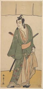 The Second Ichikawa Monnosuke in the role of Soga no Juro Sukenari