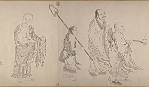 明 傳仇英 十六羅漢圖 卷|The Sixteen Luohans