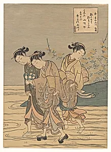 井手の玉川|The Tama River at Ide, Yamashiro Province by Suzuki Harunobu