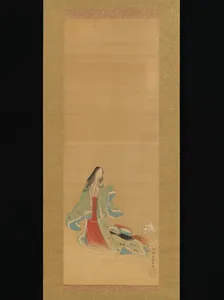 月岡雪鼎筆 女三宮「若菜上」『源氏物語』|The Third Princess with her Cat, from the "New Herbs I" (Wakana I) chapter The Tale of Genji (Genji monogatari}