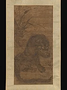 元 佚名 龍虎圖 軸|Tiger