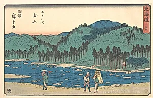 東海道五十三次　土山|Tsuchiyama by Utagawa Hiroshige