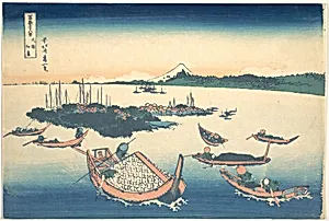 冨嶽三十六景　武陽佃島|Tsukudajima in Musashi Province (Buyō Tsukudajima), from the series Thirty-six Views of Mount Fuji (Fugaku sanjūrokkei) by Katsushika Hokusai