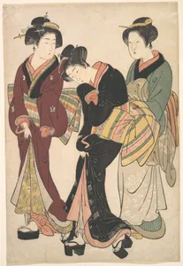 Two Geishas and a Maid