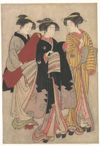 Two Geishas Out Walking