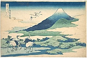 冨嶽三十六景　相州梅沢左|Umezawa Manor in Sagami Province (Sōshū Umezawa zai), from the series Thirty-six Views of Mount Fuji (Fugaku sanjūrokkei) by Katsushika Hokusai