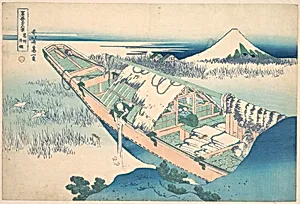 冨嶽三十六景　常州牛掘|Ushibori in Hitachi Province (Jōshū Ushibori), from the series Thirty-six Views of Mount Fuji (Fugaku sanjūrokkei) by Katsushika Hokusai