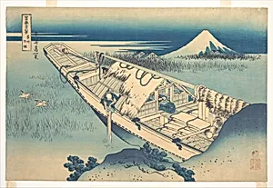 冨嶽三十六景　常州牛掘|Ushibori in Hitachi Province (Jōshū Ushibori), from the series Thirty-six Views of Mount Fuji (Fugaku sanjūrokkei) by Katsushika Hokusai