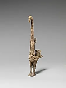 戰國 青銅鳥形器足|Vessel leg in the form of a bird