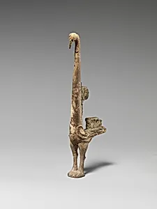 戰國 青銅鳥形器足|Vessel leg in the form of a bird