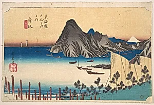 東海道五十三次之内　舞坂　今切真景|View of Imaki Point from Maizaka by Utagawa Hiroshige