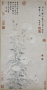 明/清 項聖謨 白菊圖 軸|White Chrysanthemums