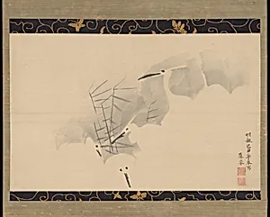 円山応挙筆 白鷺図|White Herons
