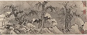 明　傳蔣嵩　冬景山水圖　卷|Winter landscape by Jiang Song