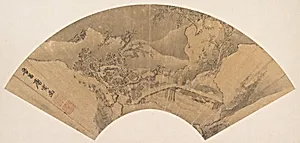 明 佚名 倣唐寅 溪山雪徑 扇|Winter Landscape